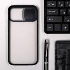 Чехол LuazON для телефона iPhone 12 Pro, защита объектива камеры, пластиковый, черный - Фото 3