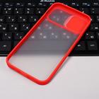 Чехол LuazON для телефона iPhone 12, защита  объектива камеры, пластиковый, красный - Фото 4
