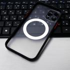 Чехол LuazON для iPhone 12 Pro, поддержка MagSafe, с окантовкой, пластиковый, черный - Фото 3