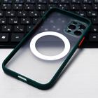 Чехол LuazON для iPhone 12 Pro, поддержка MagSafe, с окантовкой, пластиковый, зеленый - Фото 3