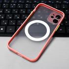 Чехол Luazon для iPhone 12, поддержка MagSafe, с окантовкой, пластиковый, розовый - Фото 3