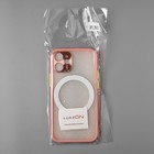 Чехол LuazON для iPhone 12 mini, поддержка MagSafe, с окантовкой, пластиковый, розовый - фото 51482332