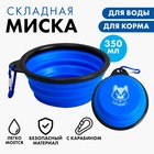 Миска силиконовая «Кто тут хороший?», 350 мл, синяя, 12.8 х 4.5 см - Фото 1