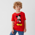 Футболка детская Mickey Микки Маус, рост 122-128, красный - Фото 5