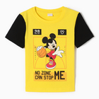 Футболка детская Mickey Микки Мауc, рост 98-104, жёлтый - фото 23861411