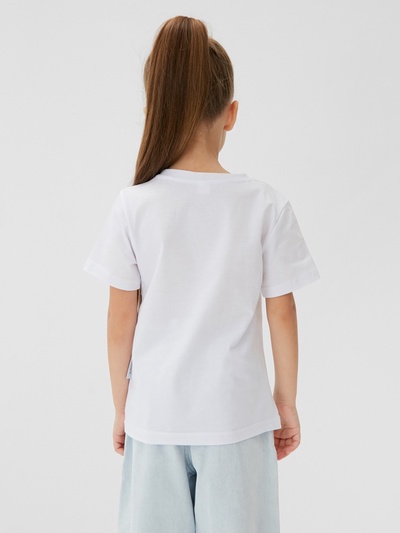 Футболка для девочки KAFTAN «Принцесса», белая, размер 32 (110-116 см)
