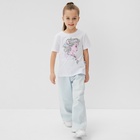 Футболка для девочки KAFTAN «Принцесса», белая, рост 122-128 - Фото 6