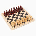 Шахматные фигуры обиходные, дерево, h-3.5-6.7 см, d-2.2-2.4 см - фото 3977261