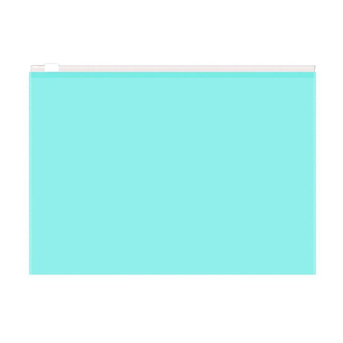 Папка-конверт на ZIP-молнии В5 (289х214 мм), 180 мкм, ErichKrause, Fizzy Pastel Mint, мятная - Фото 1