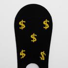 Носки-невидимки «Доллары» цвет чёрный, размер 36-43 - Фото 2