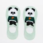 Носки-невидимки женские «Панда» цвет зелёный, размер 23-25 (36-40) - Фото 1
