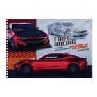 Альбом для рисования А4, 20 листов на гребне "Красная машина", бумажная обложка, блок 100 г/м2 - Фото 1