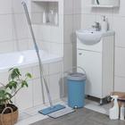 Швабра с отжимом и ведро Доляна: ведро с отсеками 10 л, 24×38 см, швабра плоская 32×12×120 см, насадка с карманами с двух сторон - Фото 12