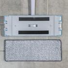 Швабра с отжимом и ведро Доляна: ведро с отсеками 10 л, 24×38 см, швабра плоская 32×12×120 см, насадка с карманами с двух сторон - Фото 5