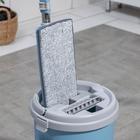 Швабра с отжимом и ведро Доляна: ведро с отсеками 10 л, 24×38 см, швабра плоская 32×12×120 см, насадка с карманами с двух сторон - Фото 8