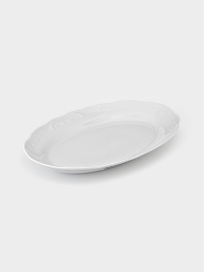 Блюдо сервировочное Добрушский завод «Бельё», 31.5×22 см, фарфор, белое