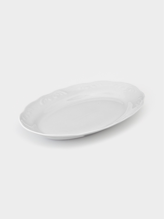 Блюдо сервировочное Добрушский завод «Бельё», 31.5×22 см, фарфор, белое - Фото 1