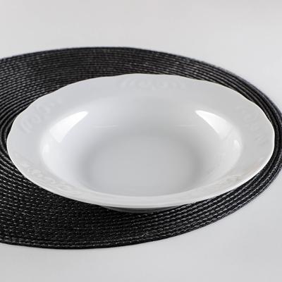 Тарелка глубокая Добрушский завод «Бельё», d=22 см, 350 мл, фарфор, белая