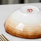 Салатник фарфоровый Доляна «Млечный путь», 400 мл, d=13,5 см, цвет коричневый - Фото 3