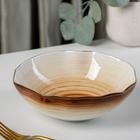 Салатник фарфоровый Доляна «Млечный путь», 700 мл, d=17,5 см, цвет коричневый - Фото 1