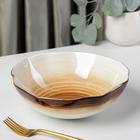 Салатник фарфоровый Доляна «Млечный путь», 1,4 л, d=22 см, цвет коричневый - Фото 1