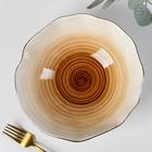 Салатник фарфоровый Доляна «Млечный путь», 1,4 л, d=22 см, цвет коричневый - Фото 2