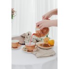 Чайная пара фарфоровая Доляна «Млечный путь», 2 предмета: чашка 220 мл, блюдце d=13,5 см, цвет коричневый - Фото 4