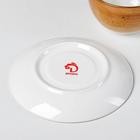 Чайная пара фарфоровая Доляна «Млечный путь», 2 предмета: чашка 220 мл, блюдце d=13,5 см, цвет коричневый - Фото 3