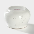 Сахарница с ложкой Доляна «Млечный путь», 330 мл, фарфор, белая в крапинку - Фото 5