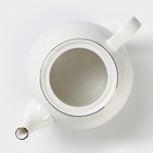 Чайник фарфоровый заварочный Доляна «Млечный путь», 900 мл, цвет белый в крапинку - Фото 4