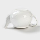 Чайник фарфоровый заварочный Доляна «Млечный путь», 900 мл, цвет белый в крапинку - Фото 7