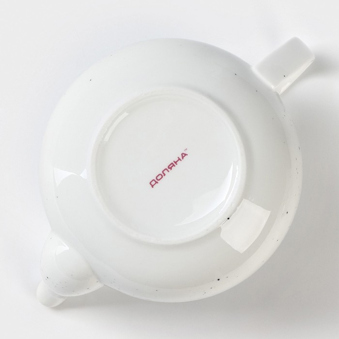 Чайник фарфоровый заварочный Доляна «Млечный путь», 900 мл, цвет белый в крапинку - фото 1905780058