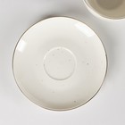Чайная пара фарфоровая Доляна «Млечный путь», 2 предмета: чашка 220 мл, блюдце d=13,5 см, цвет белый в крапинку - Фото 3