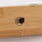 Салфетница фарфоровая на бамбуковой подставке BellaTenero, 14,5×6,5×8 см, цвет белый - фото 9261449