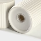 Набор для специй BellaTenero «Эстет. Грани», солонка, перечница 100 мл, на бамбуковой подставке, фарфор, белый - Фото 6