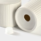 Набор для специй BellaTenero «Эстет. Грани», солонка, перечница 100 мл, на бамбуковой подставке, фарфор, белый - Фото 7