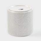 Банка для хранения сыпучих продуктов BellaTenero, 660 мл, d=10.5 см, с бамбуковой крышкой, фарфор, белая - Фото 4