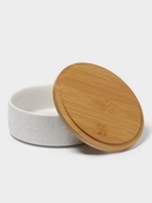 Банка для сыпучих BellaTenero «Листья», 500 мл, 13×9.5 см, с бамбуковой крышкой, фарфор, белая - Фото 2