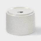 Банка для хранения сыпучих продуктов BellaTenero «Листья», 330 мл, d=10 см, с бамбуковой крышкой, фарфоровая, цвет белый - Фото 4