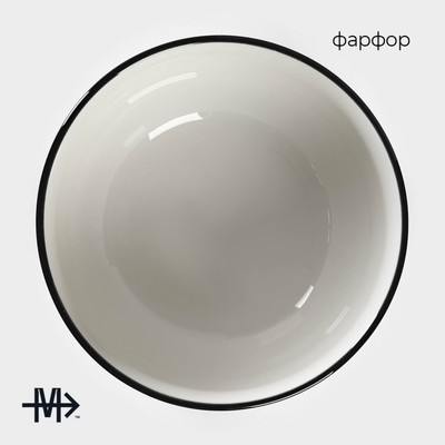 Салатник Magistro «Морской бриз», 1.6 л, d=18 см, фарфор, белый