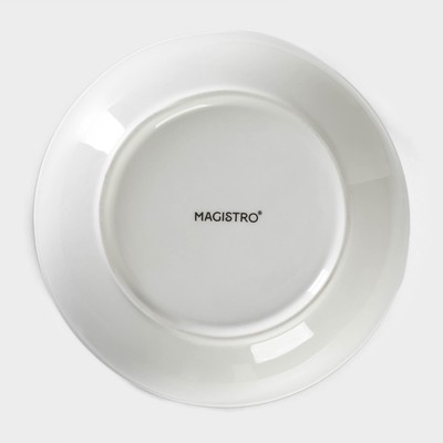 Салатник Magistro «Морской бриз», 1.6 л, d=18 см, фарфор, белый