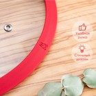Крышка для сковороды и кастрюли Доляна стеклянная с силиконовым ободком и ручкой, d=26 см, цвет красный - Фото 4