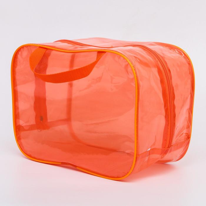 Сумка в роддом 23х32х17, цветной ПВХ, цвет оранжевый - Фото 1