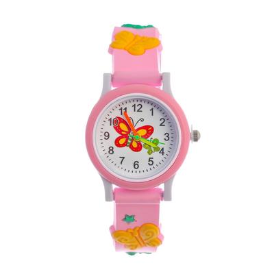 Часы наручные детские "Бабочки", d-3 см, ремешок 19.4 см