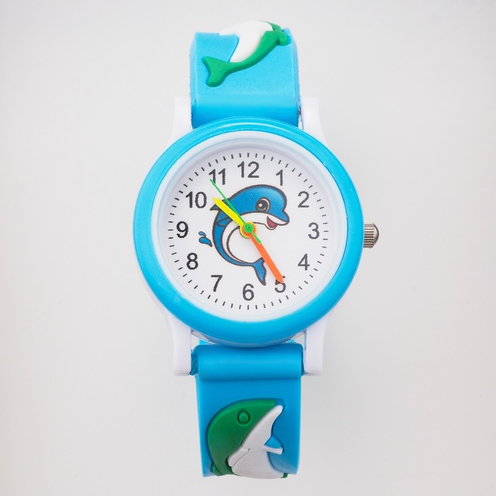 Часы наручные детские "Дельфин", d-3 см, ремешок 20 см - Фото 1