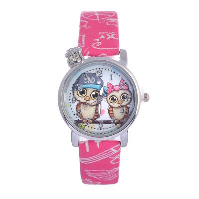Часы наручные детские «Совушки», кварцевые, d=3 см, ремешок l-21 см