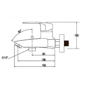 

Комплект для ванной KAISER Guss 6800К, ванна, раковина, стойка, хром