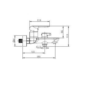 

Смеситель для ванны KAISER Glory 69222, без душевого набора, литой корпус, белый