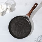 Сковорода блинная Granit Ultra, d=24 см, пластиковая ручка, антипригарное покрытие, цвет чёрный - фото 4324682