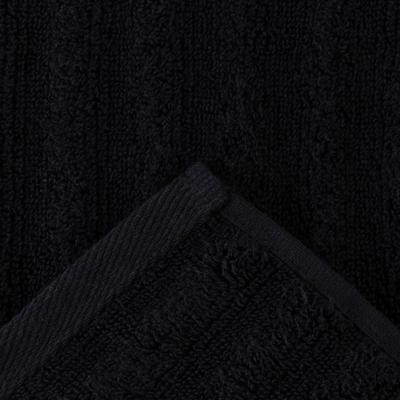 Полотенце махровое «Этель» Waves, 70×130 см, 100% хлопок, 460 г/м², чёрное